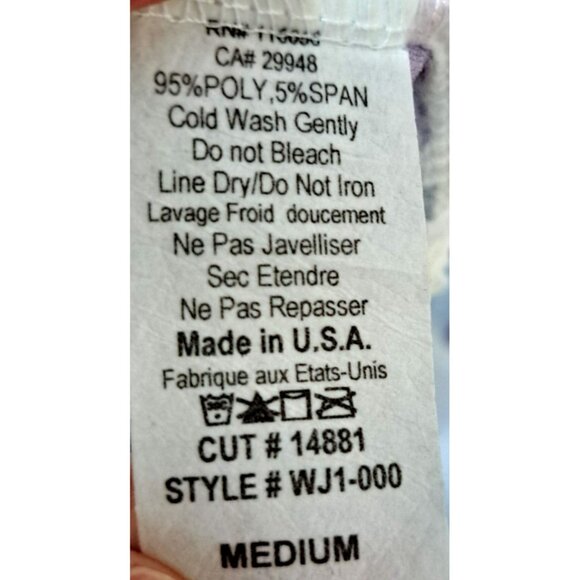 Jess & Jane Women's M Multicolor Long Sleeve Hi-Lo Hem Round Neck - Picture 8 of 8